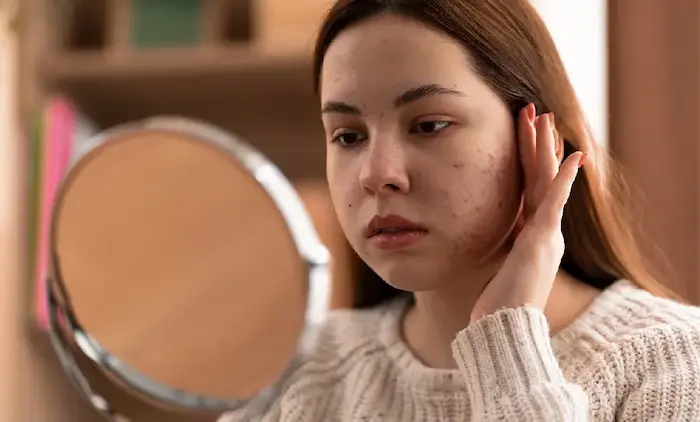 ایجاد لکه و جوش وسد پوستی در صورت خانم ها 656565