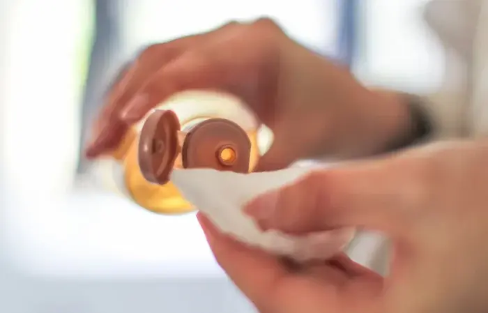 ریختن تونر روی پد سکه ای 6546547654